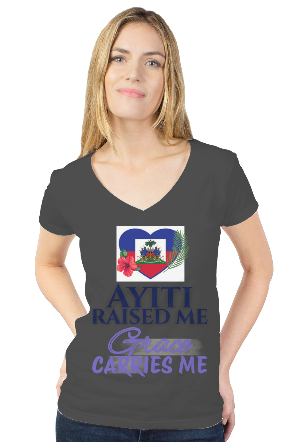 womens tultex v neck