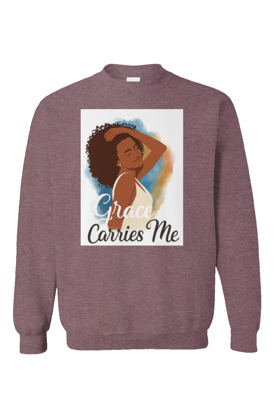 Grace Carries Me – Crewneck Sweatshirt Framed (Hea