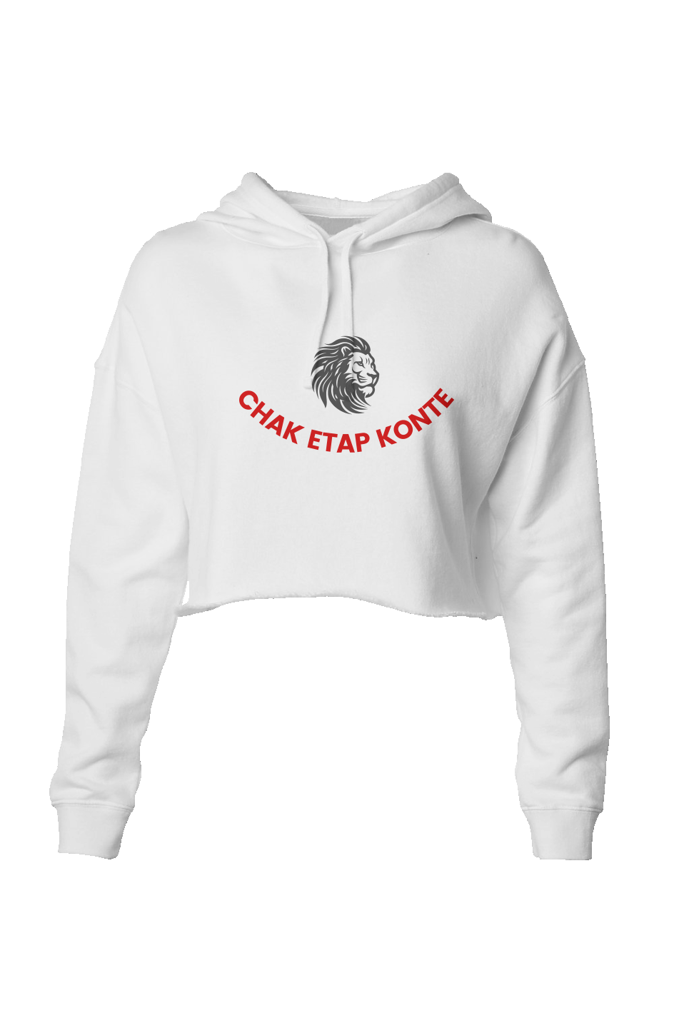 Chak Etap Konte – Lightweight Crop Hoodie (White)
