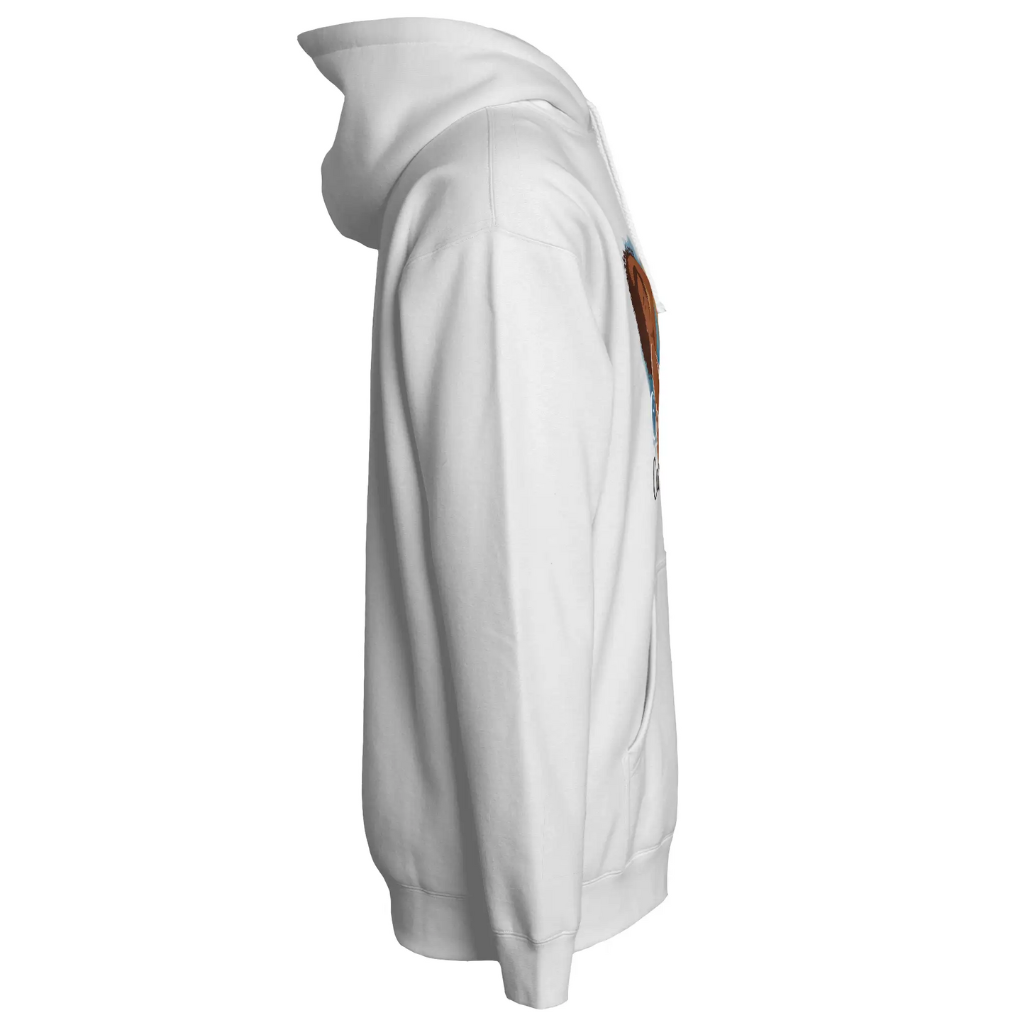 Courage Carries Me – Portrait Hoodie (White)
