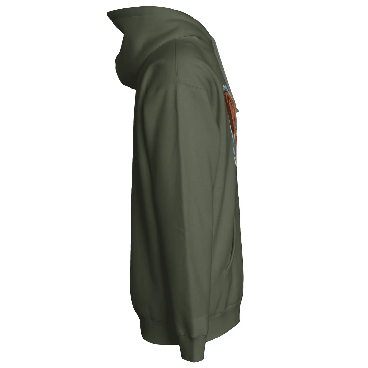 Courage Carries Me – Portrait Hoodie (Military Gre