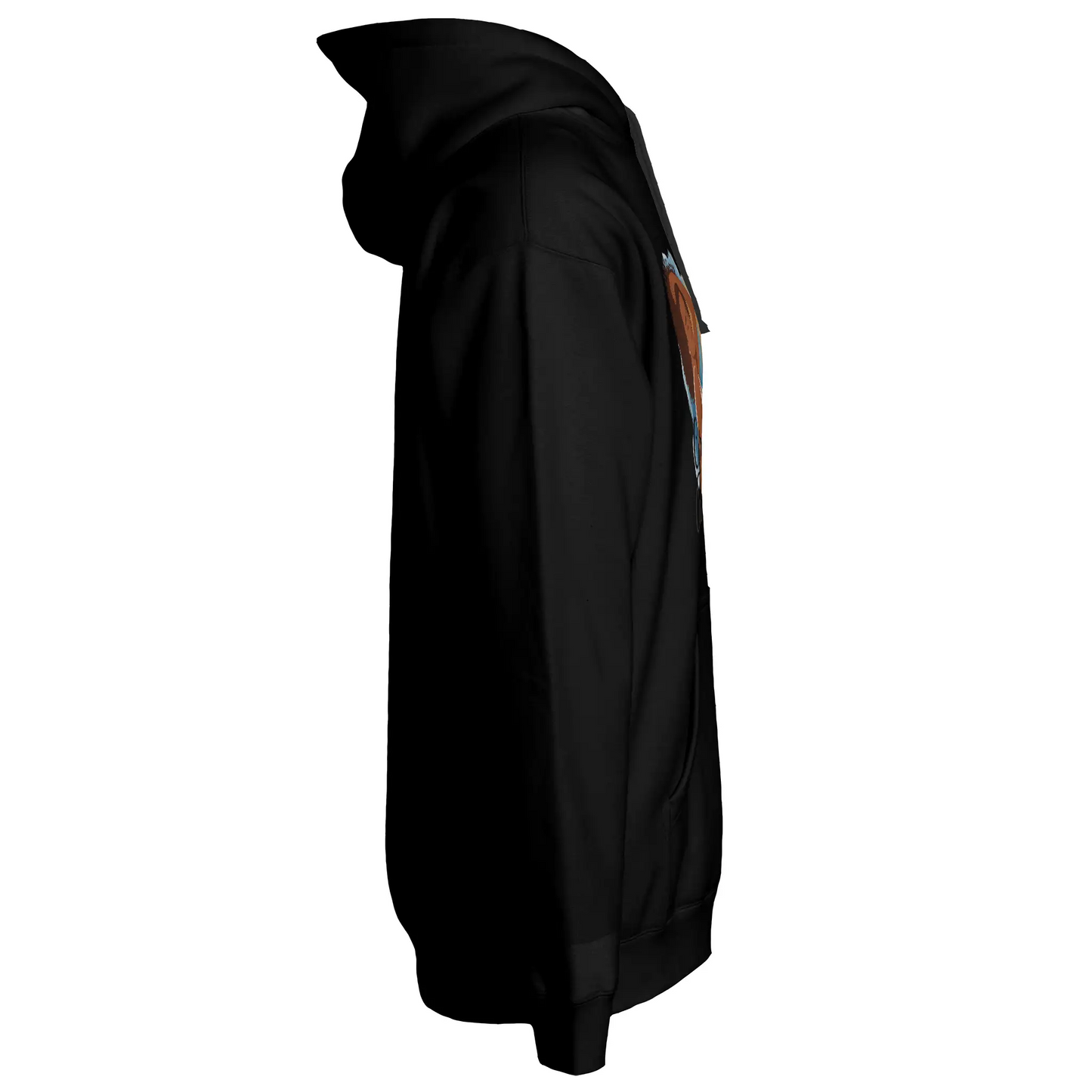 Courage Carries Me – Portrait Hoodie (Black)