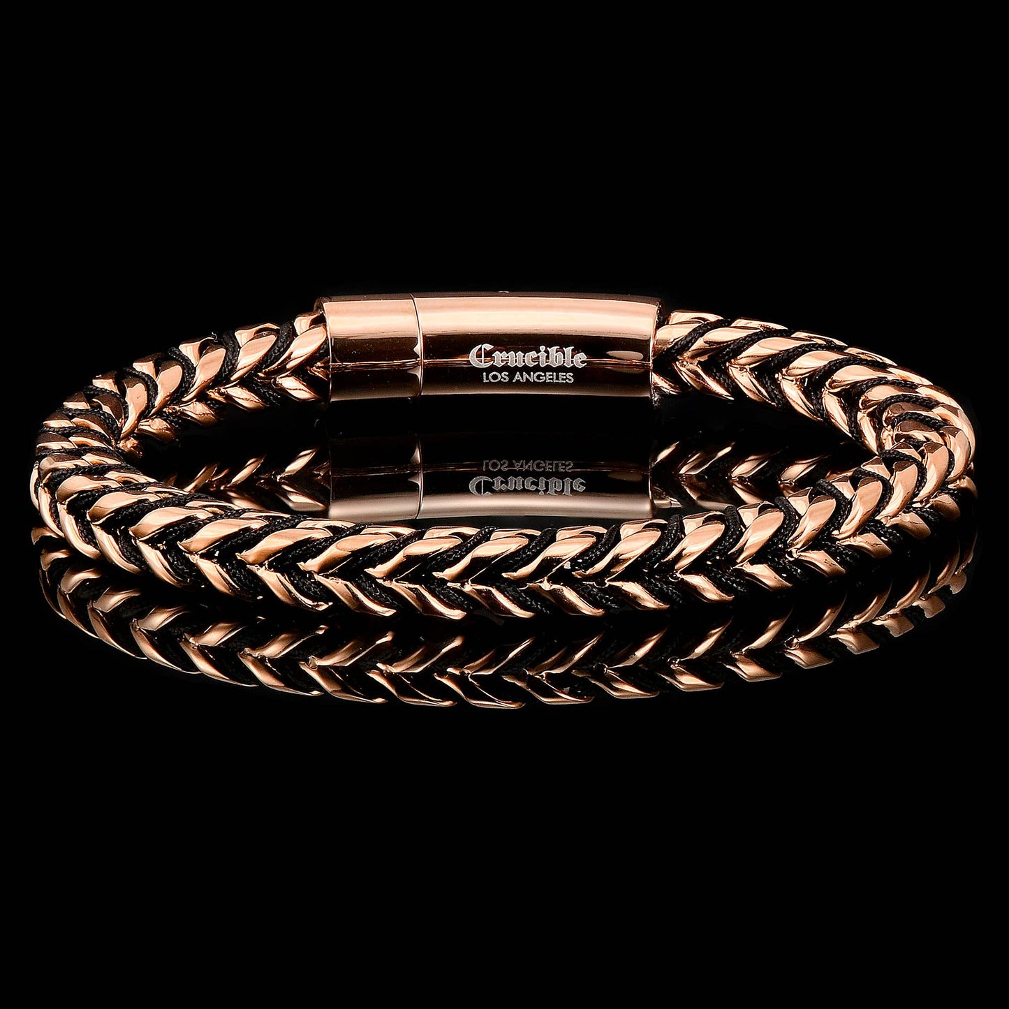 Men's Crucible Nylon & Stainless Steel Franco Chain Bracelet