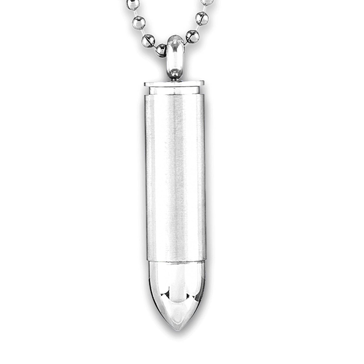 Men's Bullet Capsule Stainless Steel Pendant