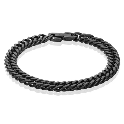 Men's Crucible Stainless Steel Curb Chain Bracelet