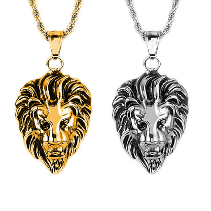 Lion Head Stainless Steel Pendant