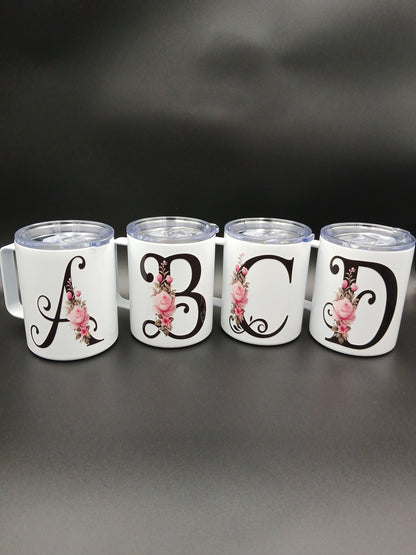 Floral Monogram Mug — 12oz Thermal Keepsake
