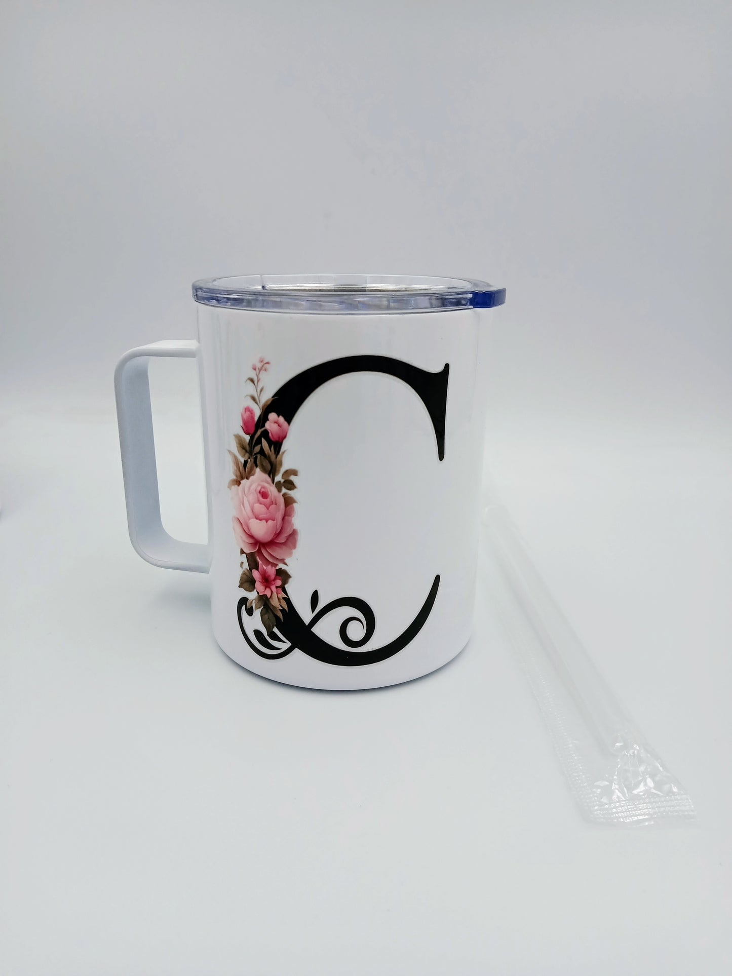 Floral Monogram Mug — 12oz Thermal Keepsake