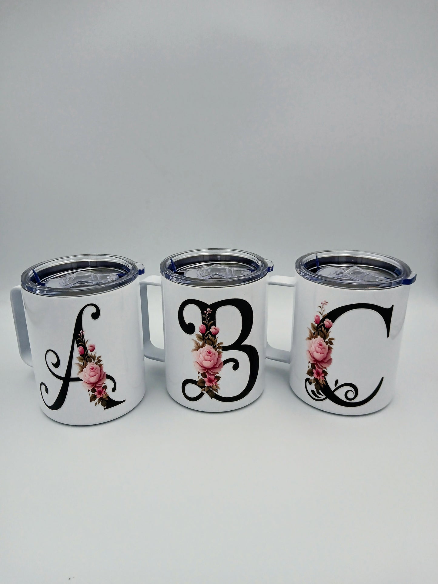 Floral Monogram Mug — 12oz Thermal Keepsake