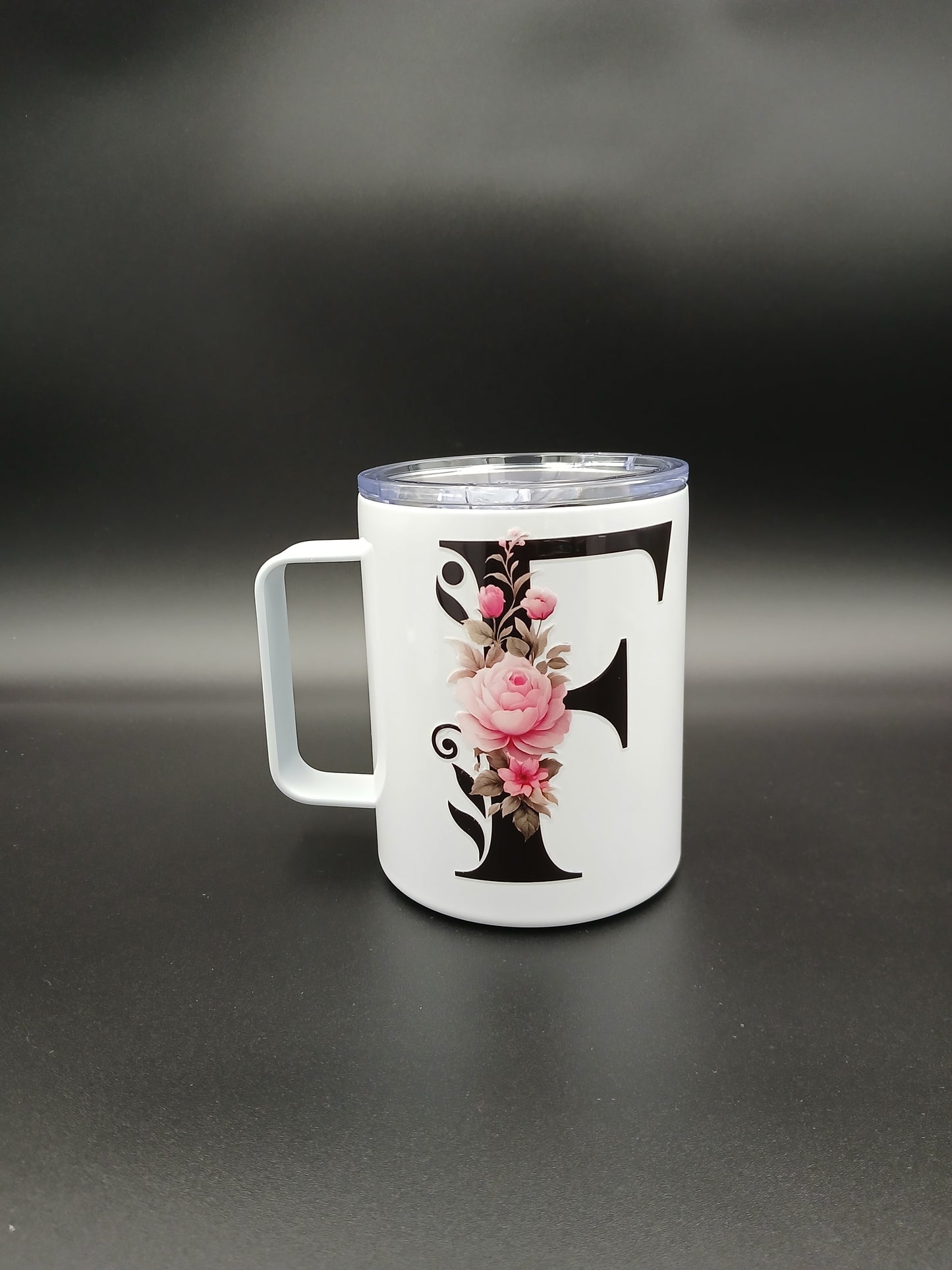Floral Monogram Mug — 12oz Thermal Keepsake