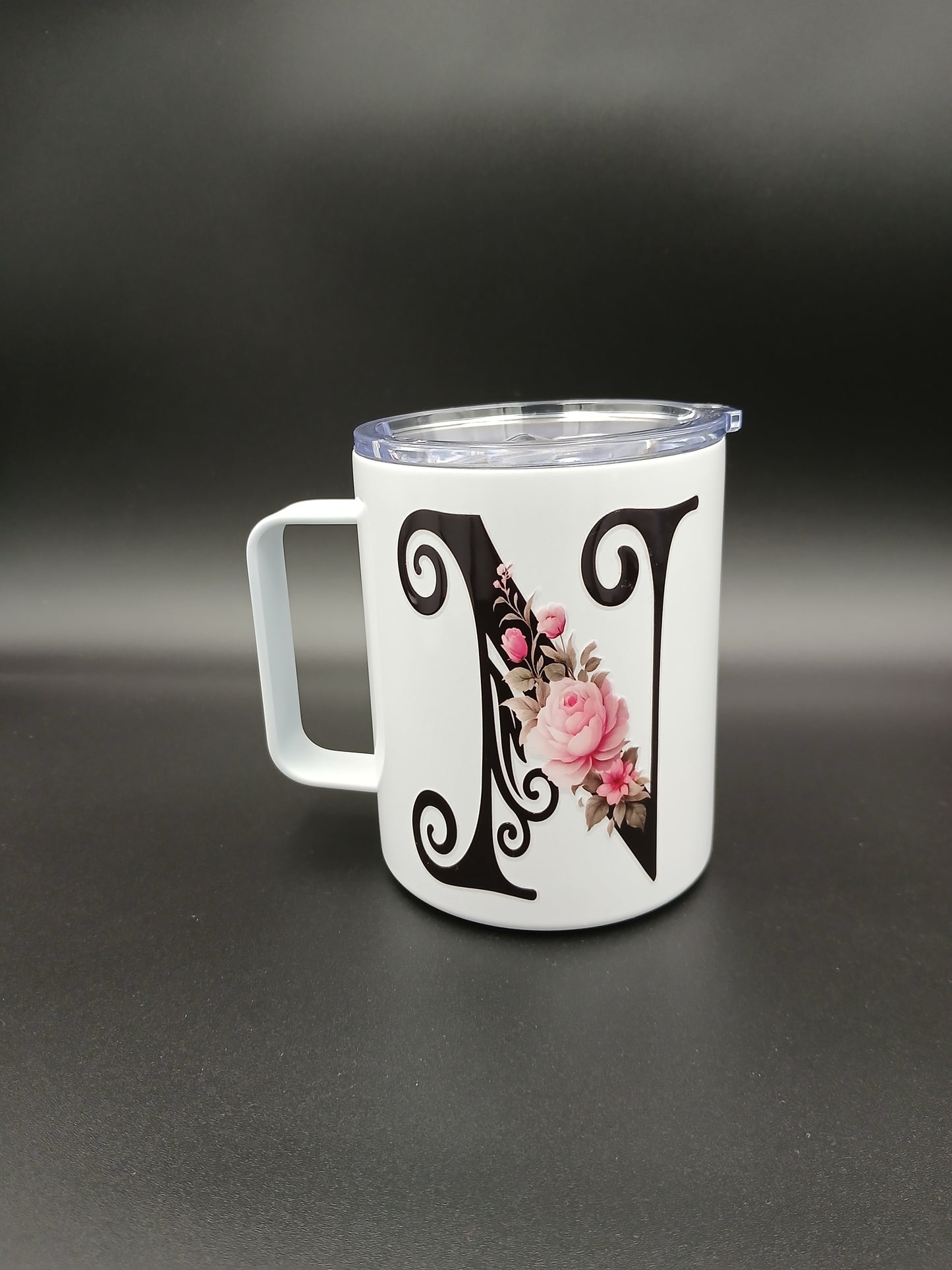 Floral Monogram Mug — 12oz Thermal Keepsake