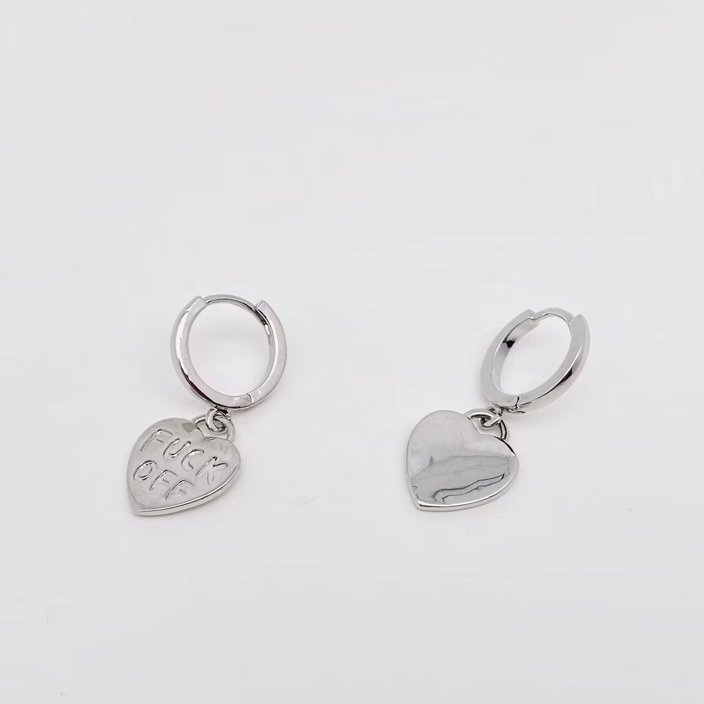 Heart Huggie Earrings – Bold in Boundaries (Gold & Silver)