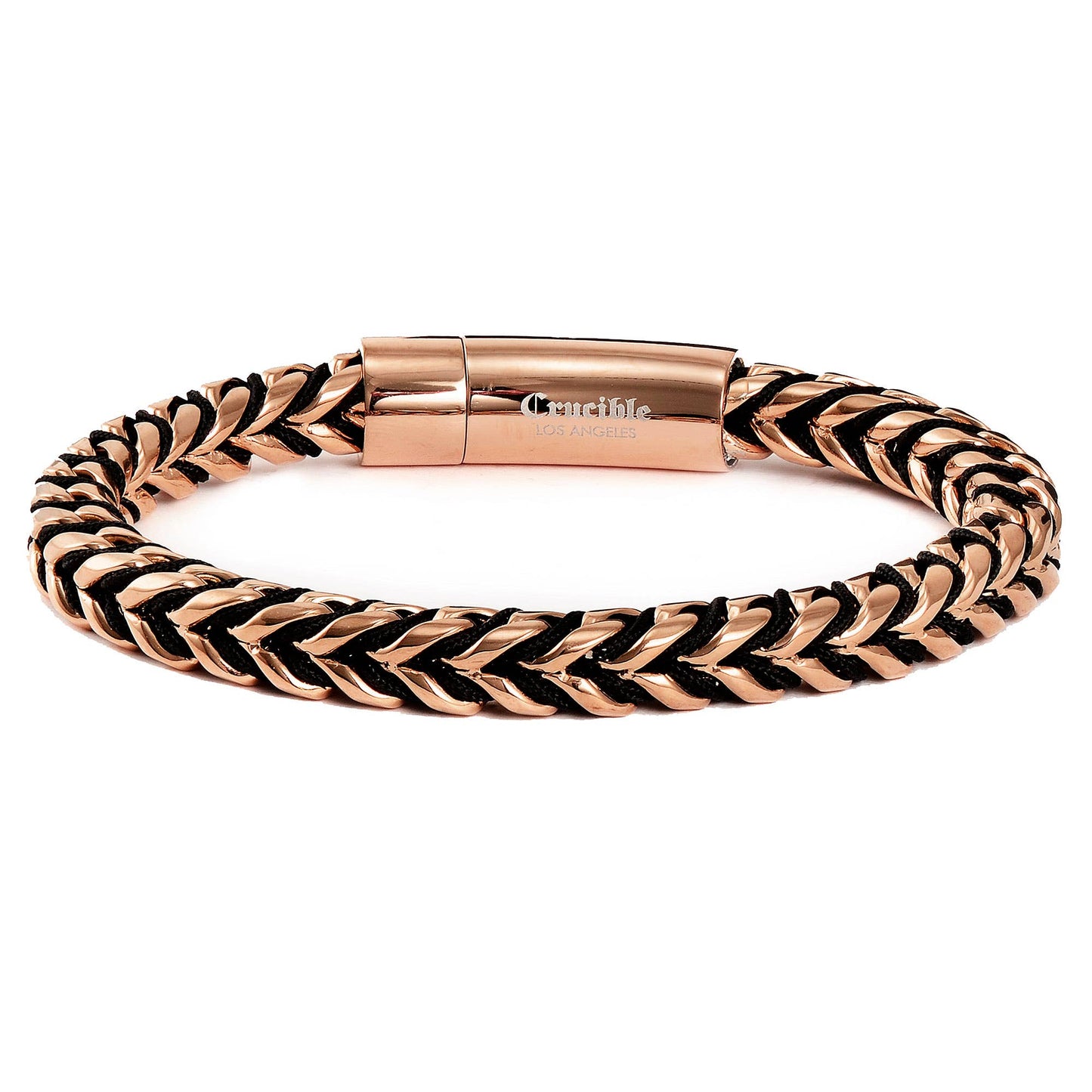Men's Crucible Nylon & Stainless Steel Franco Chain Bracelet