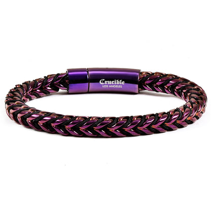 Men's Crucible Nylon & Stainless Steel Franco Chain Bracelet