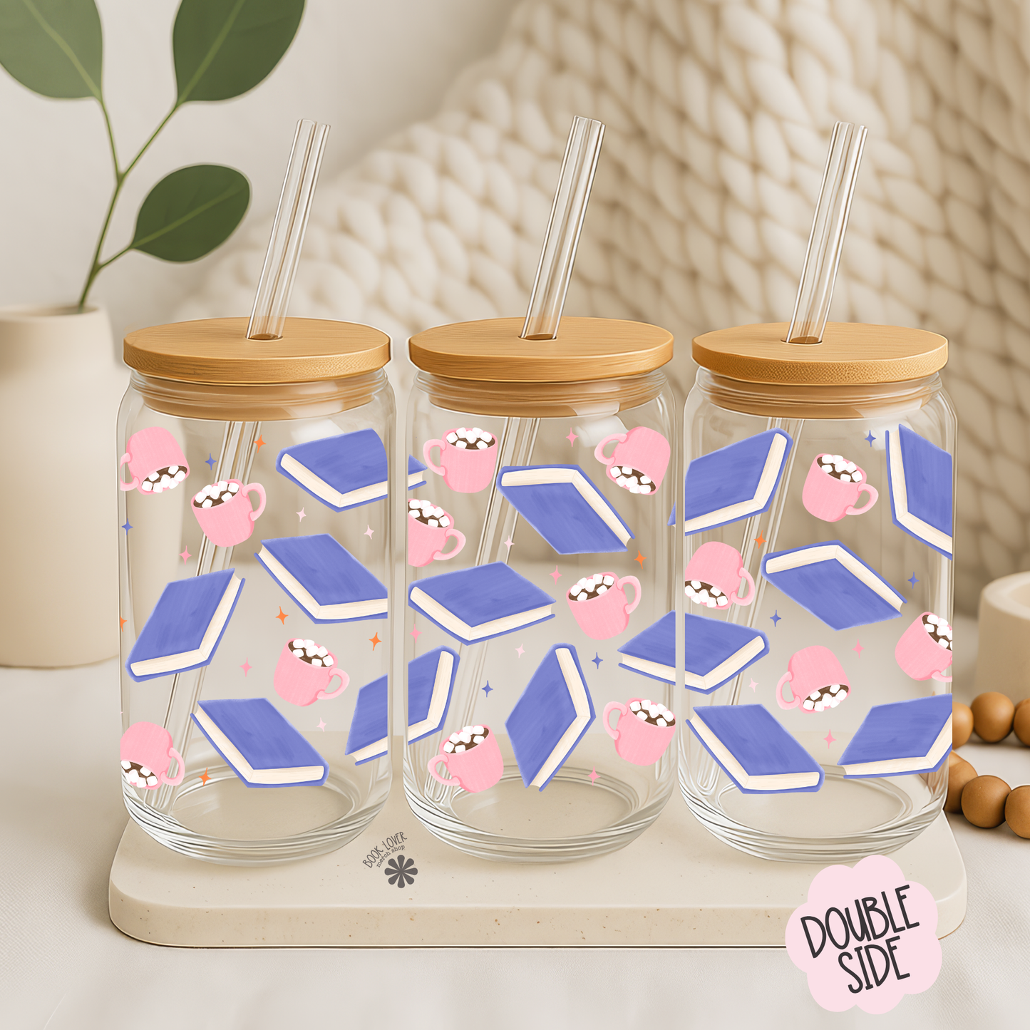 Book Lovers  -  16 OZ Glass Cups