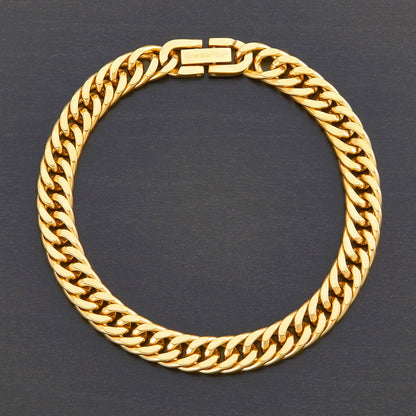 Men's Crucible Stainless Steel Curb Chain Bracelet