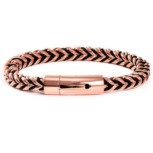 Men's Crucible Nylon & Stainless Steel Franco Chain Bracelet