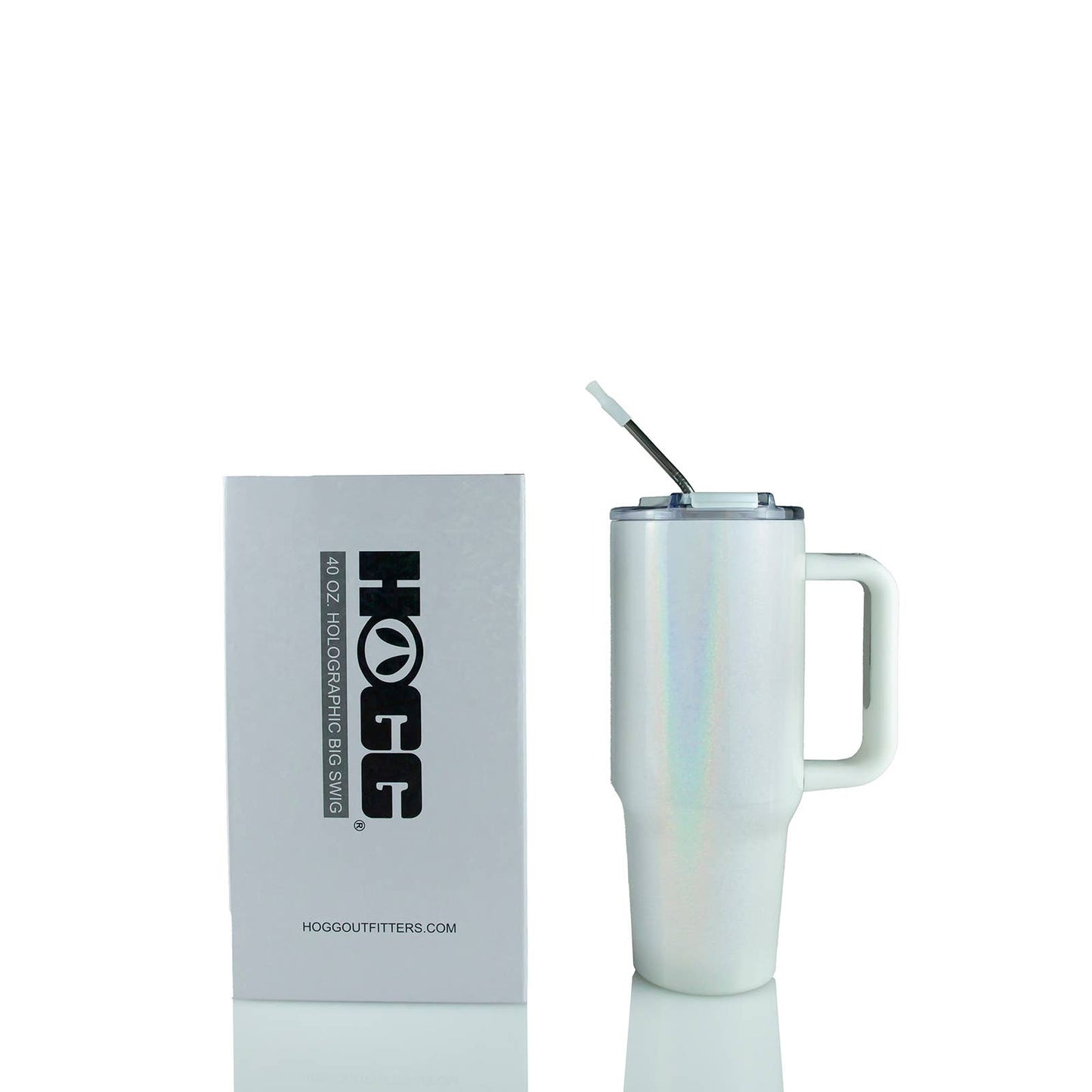 40oz Sublimation Tumbler – Handle & Straw Lid