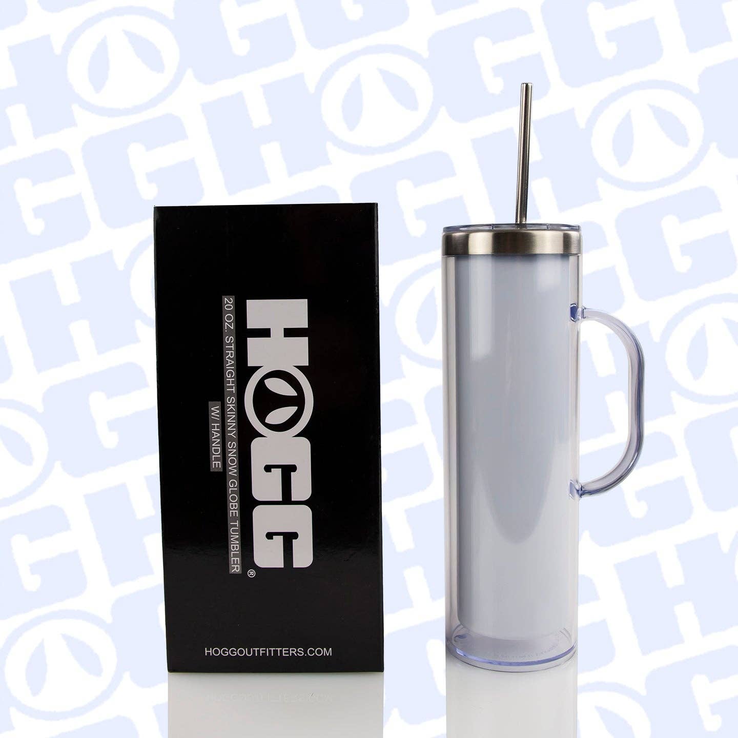 Snow Globe Skinny Tumbler w/Handle -  20oz Sublimation Tumbler
