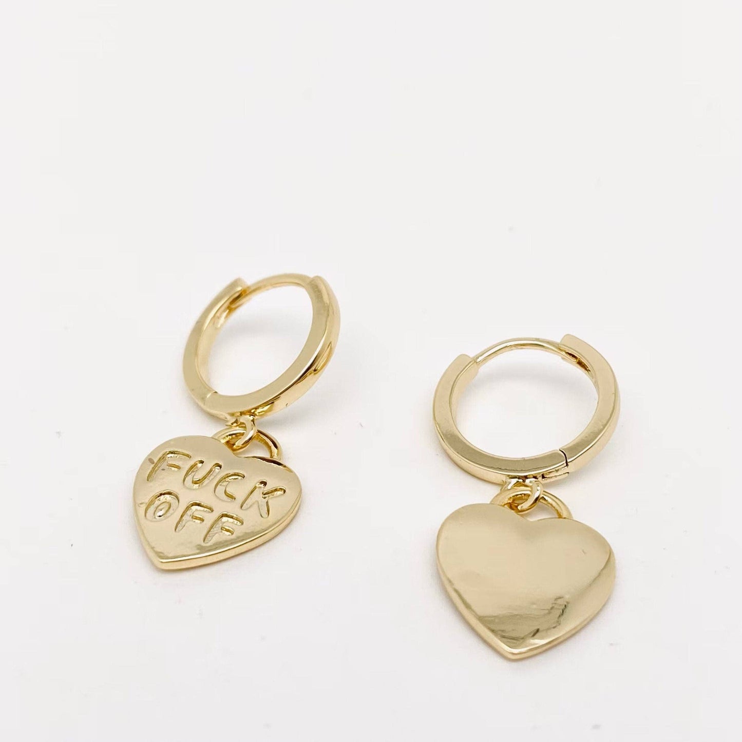 Heart Huggie Earrings – Bold in Boundaries (Gold & Silver)