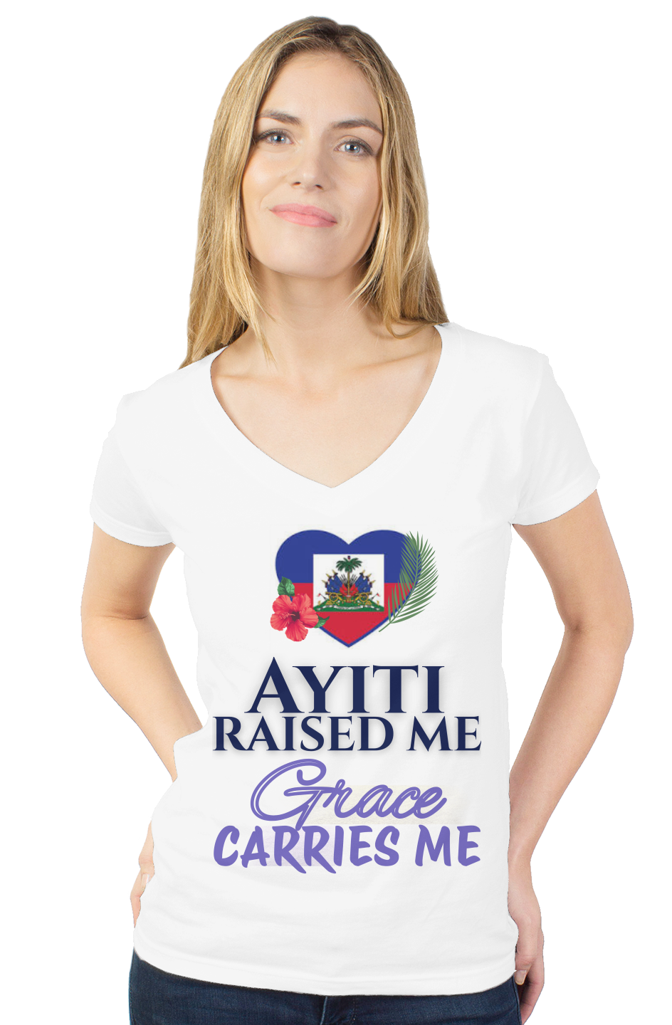 womens tultex v neck