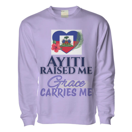 Ayiti Raised Me – Midweight Sweatshirt (Lavender)