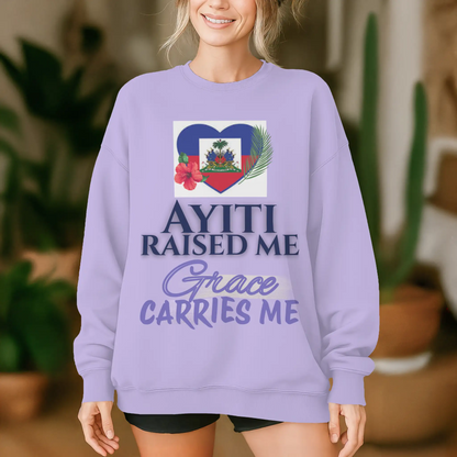 Ayiti Raised Me – Midweight Sweatshirt (Lavender)