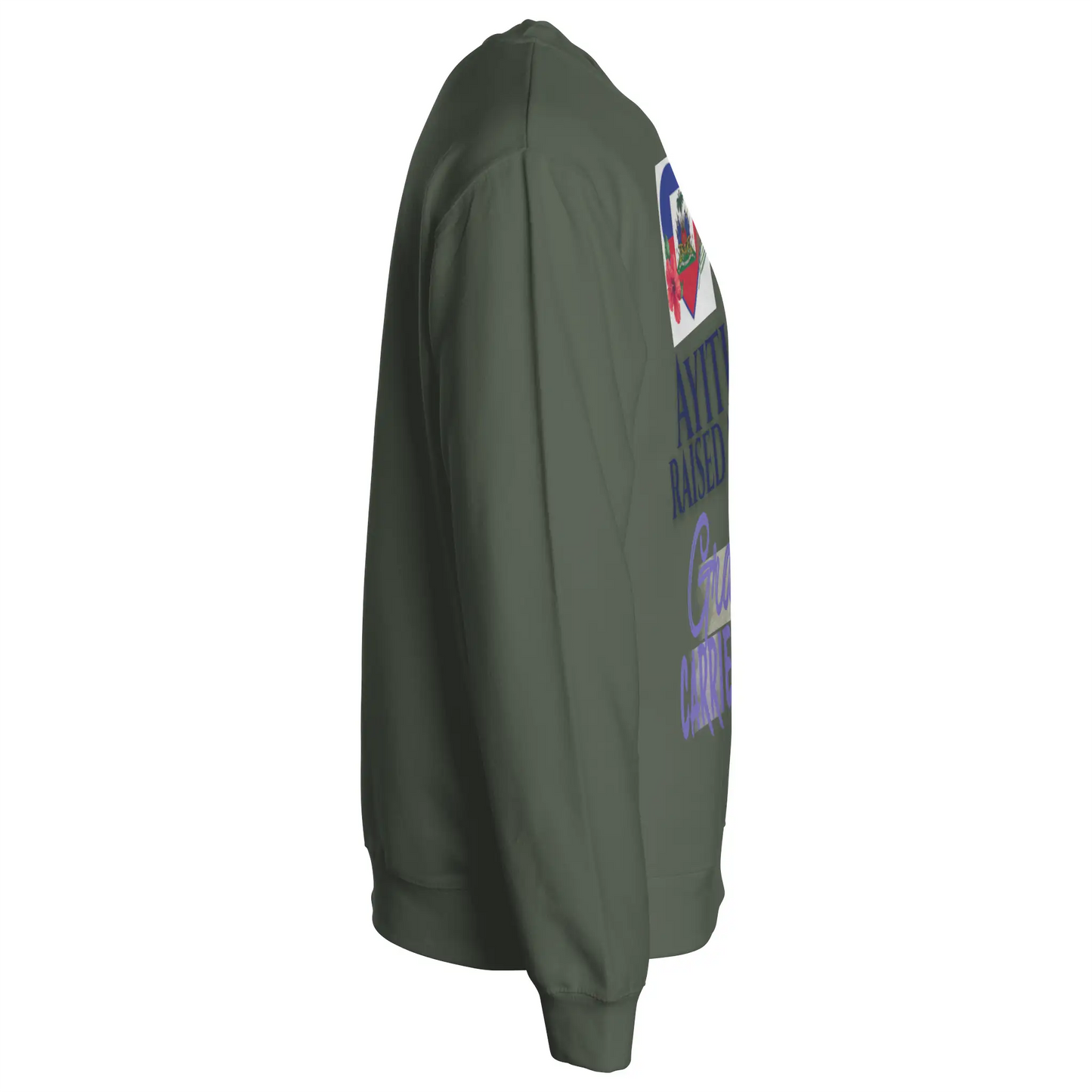 Ayiti Raised Me – Midweight Sweatshirt (Army)
