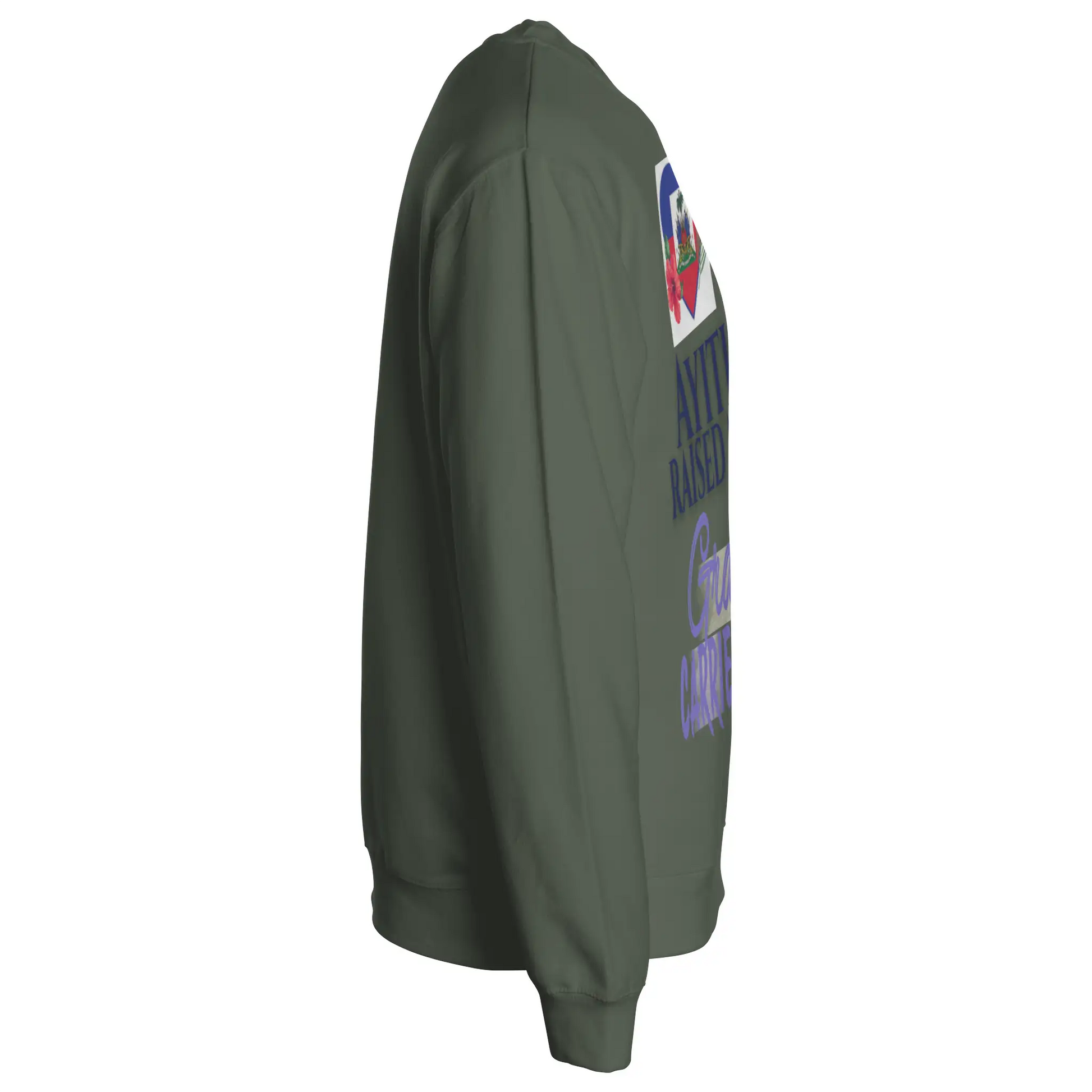 Ayiti Raised Me – Midweight Sweatshirt (Army)