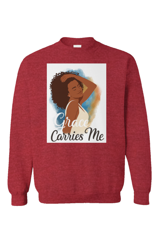 Grace Carries Me – Crewneck Sweatshirt Framed (Ant