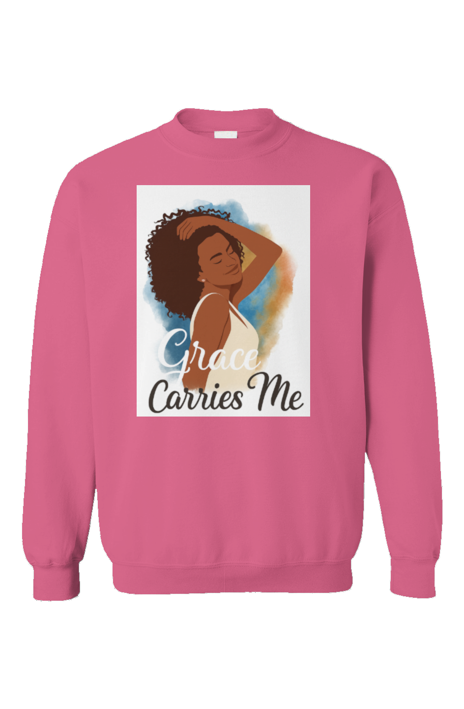 Grace Carries Me – Crewneck Sweatshirt Framed (Hel