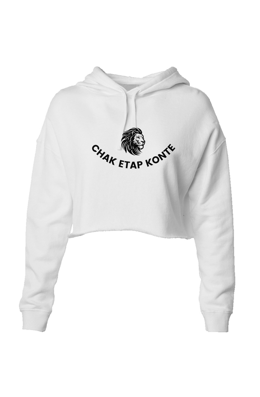 Chak Etap Konte – Lightweight Crop Hoodie (White)