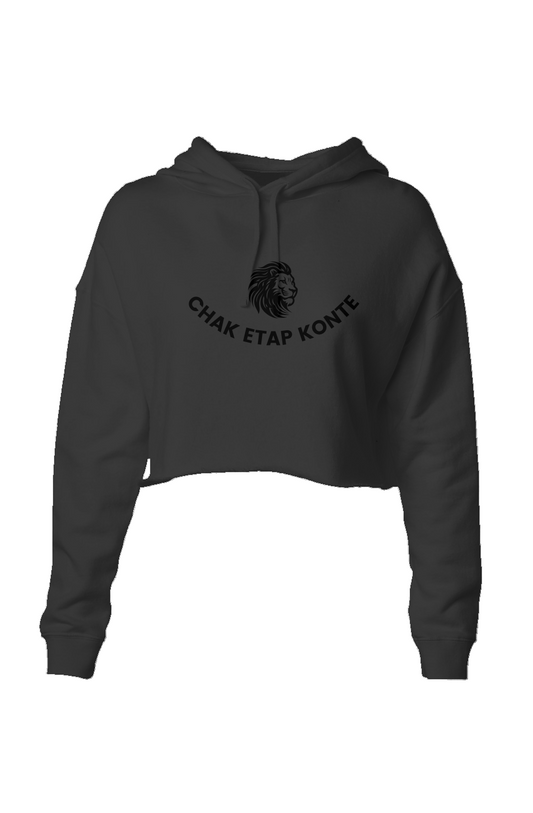Chak Etap Konte – Lightweight Crop Hoodie (Black)