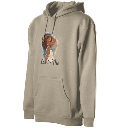 Courage Carries Me – Portrait Hoodie (Sand)