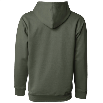 Courage Carries Me – Portrait Hoodie (Military Gre