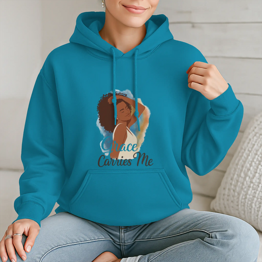 Courage Carries Me – Portrait Hoodie (Antique Sapp