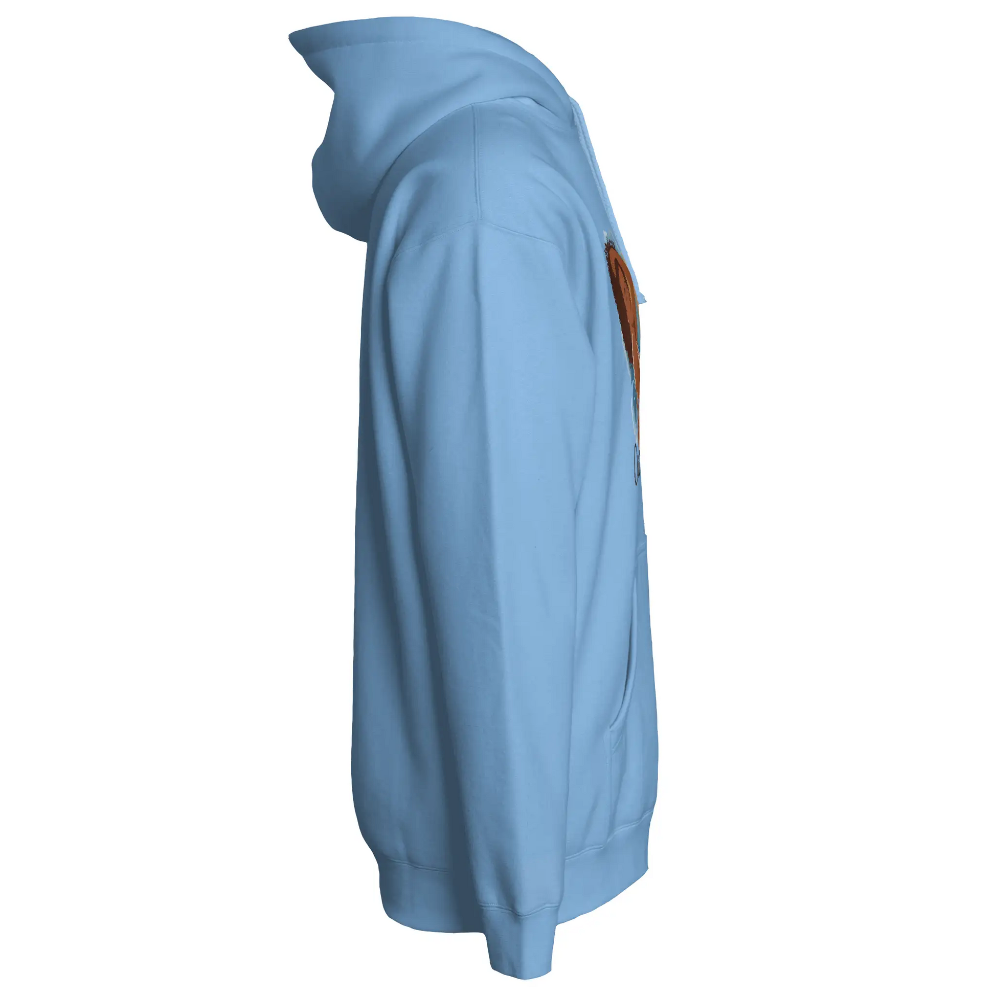 Courage Carries Me – Portrait Hoodie (Carolina Blu