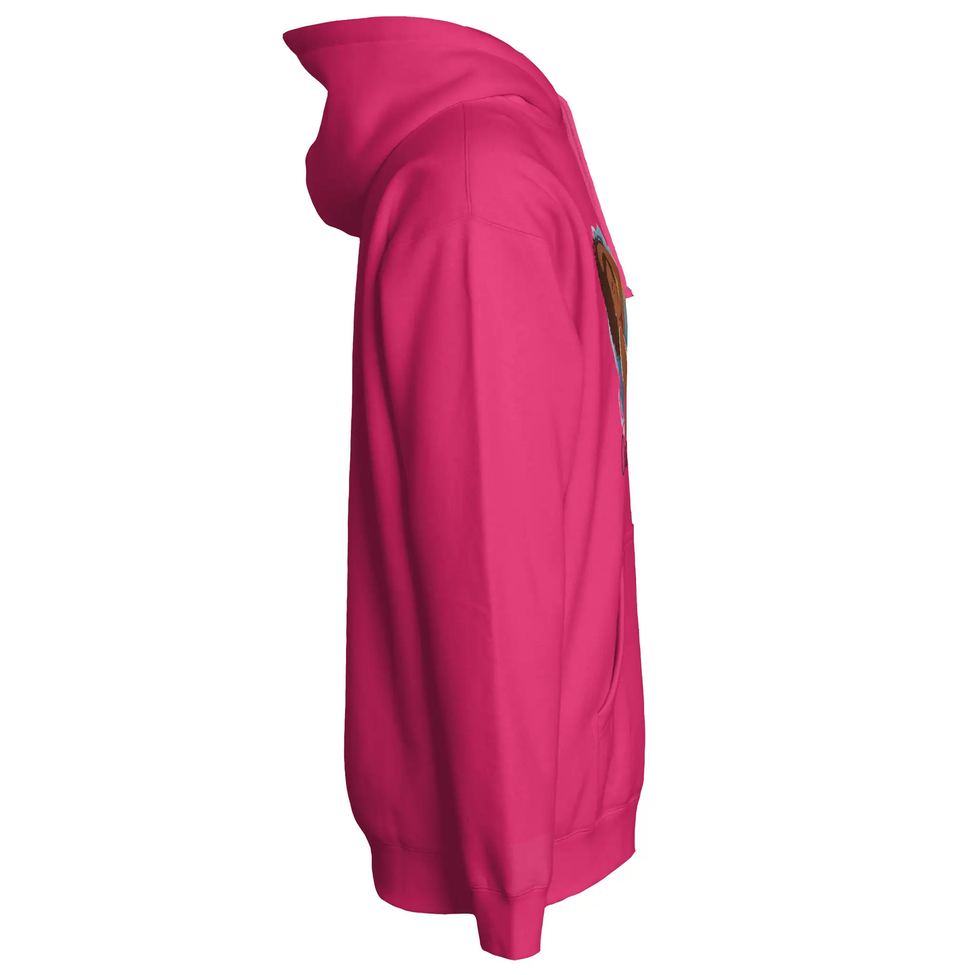 Courage Carries Me – Portrait Hoodie (Heliconia)
