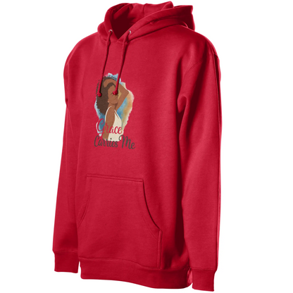 Courage Carries Me – Portrait Hoodie (Red)