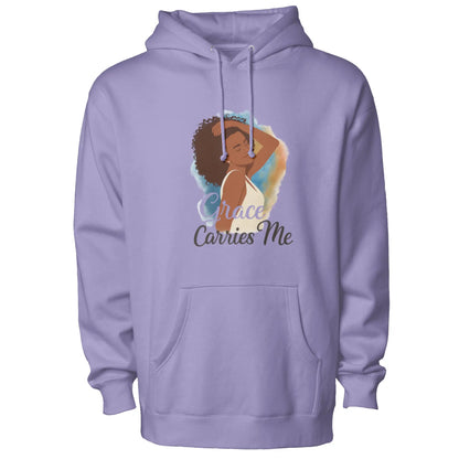 Courage Carries Me – Portrait Hoodie (Violet)