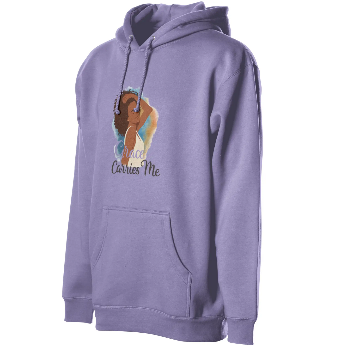 Courage Carries Me – Portrait Hoodie (Violet)