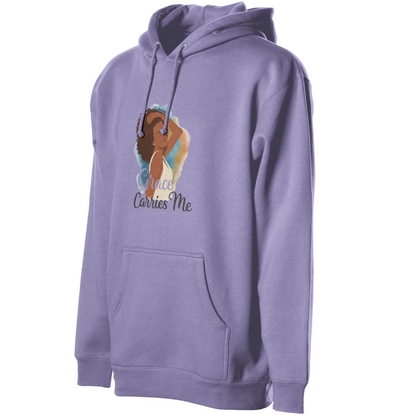 Courage Carries Me – Portrait Hoodie (Violet)