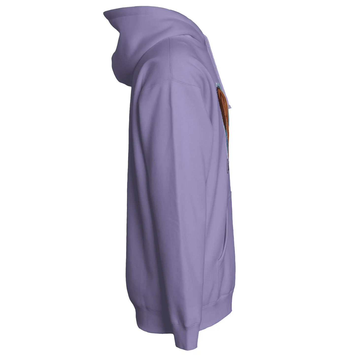 Courage Carries Me – Portrait Hoodie (Violet)