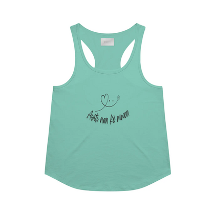 Ayiti nan ke mwen – Flowy Racerback Tank (Mint)