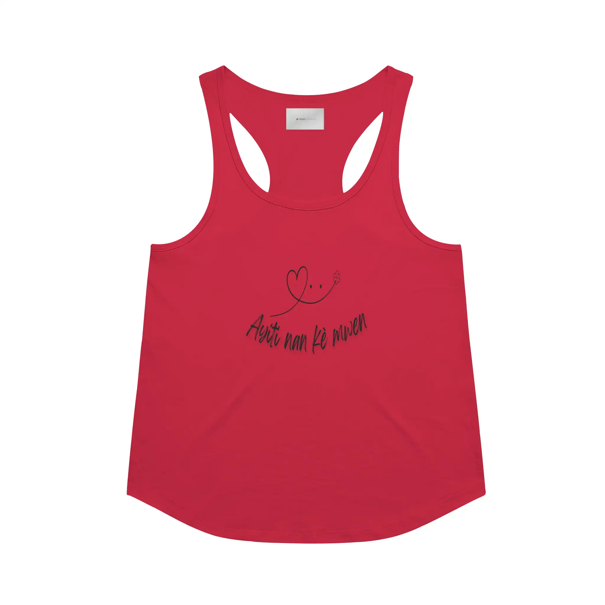 Ayiti nan ke mwen – Flowy Racerback Tank Red)