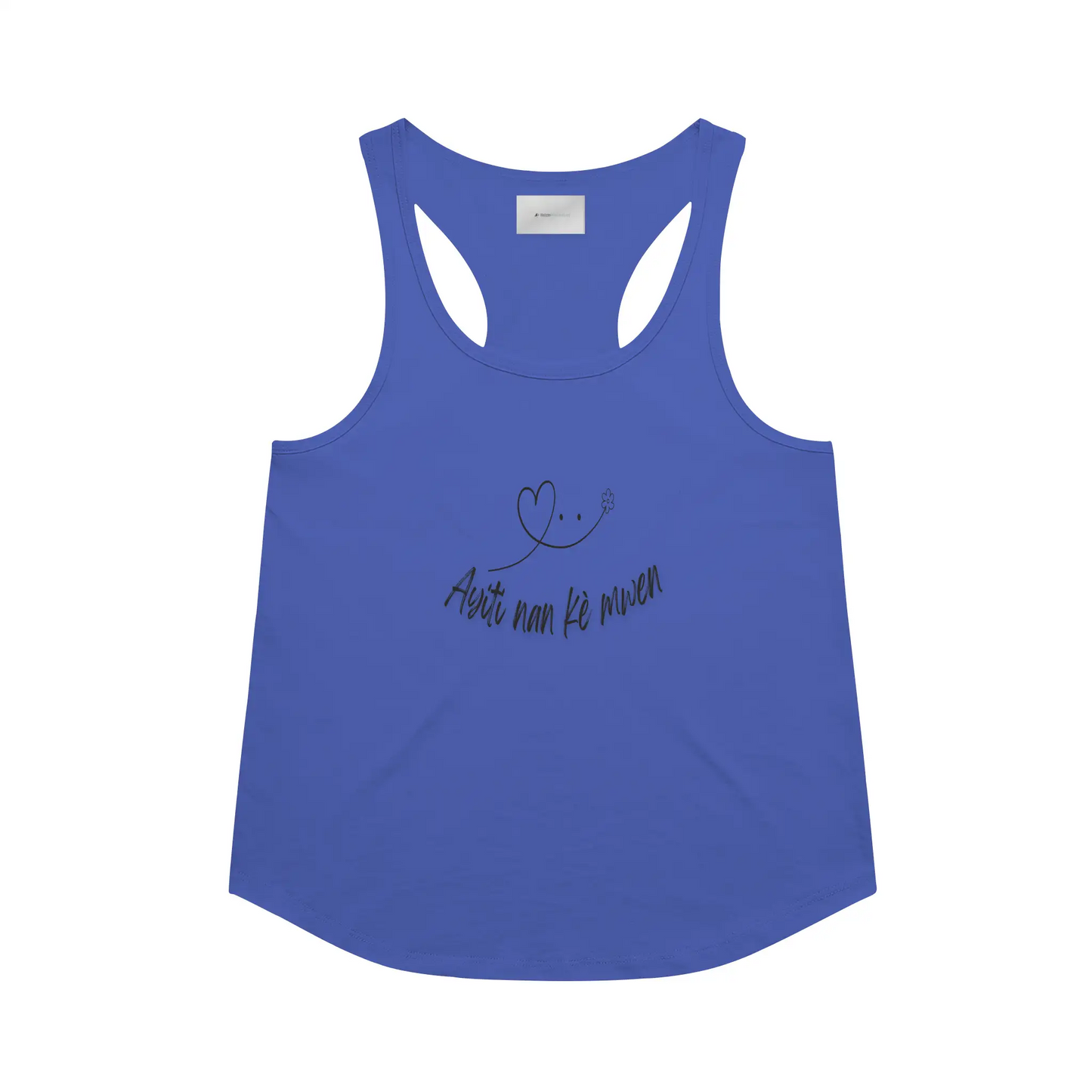 Ayiti nan ke mwen – Flowy Racerback Tank (True Roy
