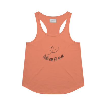 Ayiti nan ke mwen – Flowy Racerback Tank (Coral)