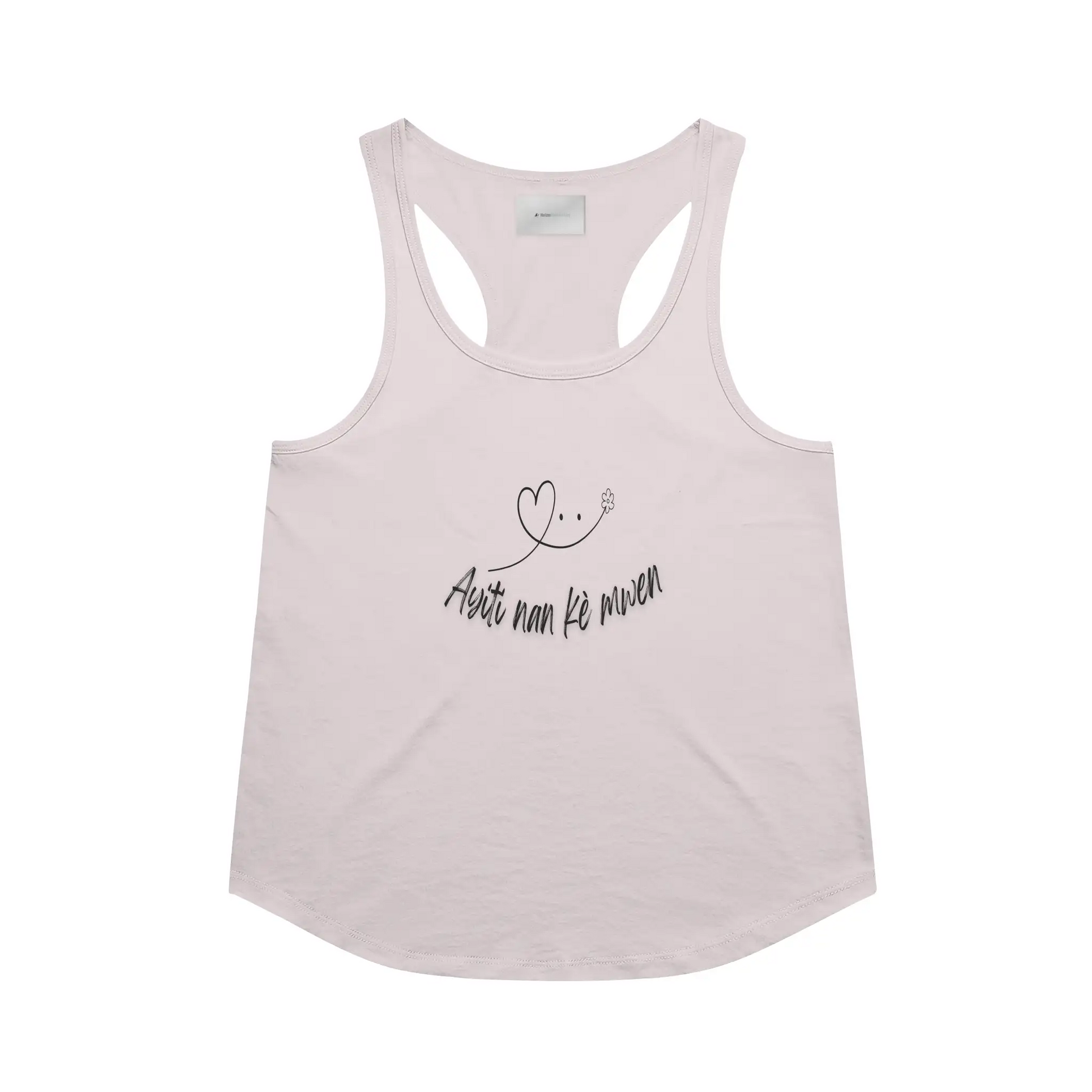 Ayiti nan ke mwen – Flowy Racerback Tank (Soft Pin
