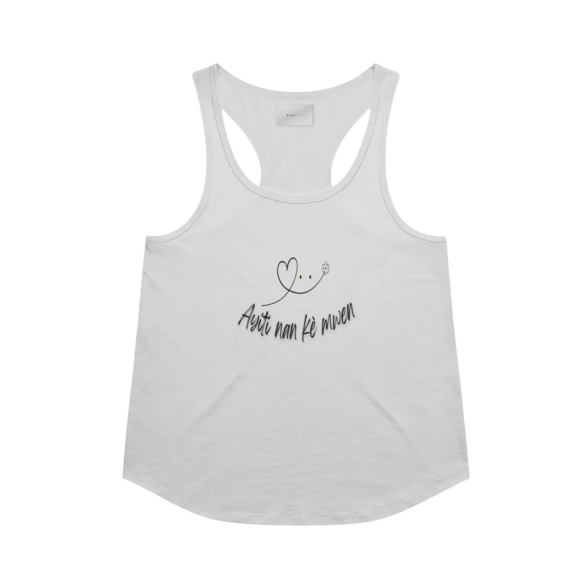 Ayiti nan ke mwen – Flowy Racerback Tank (Athletic