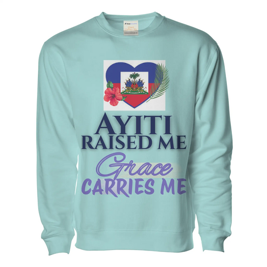 Ayiti Raised Me – Midweight Sweatshirt (Mint)